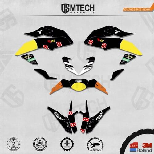 DSMTECH Customized Team Graphics Backgrounds Decals 3M Custom Stickers For 2017 2018 2019 2020 DUKE125 390 004