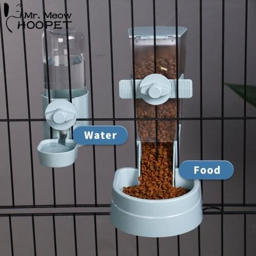 Hoopet Dog Hanging Bottle Plastic Hamster Drinker Pet Water Food Feeder Guinea Rabbit Automatic Drinking Fountain Cat Bowl