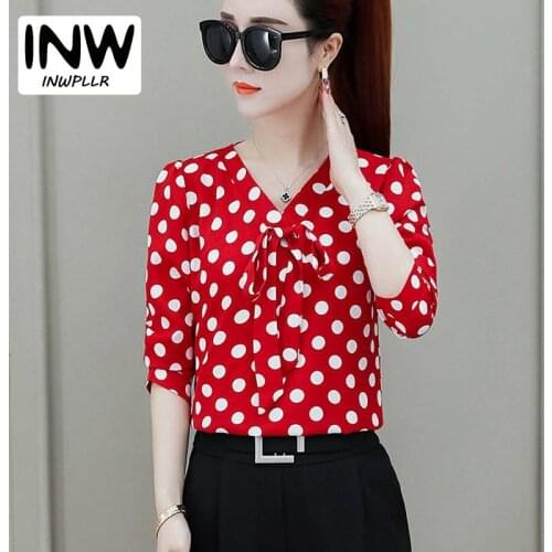 INWPLLR Polka Dot Blouses