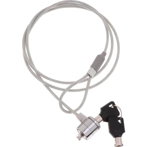 Tablet Lock Security Cable, 2 Keys Locking Kit Anti Theft Hardware Protection for Mobile Notebook