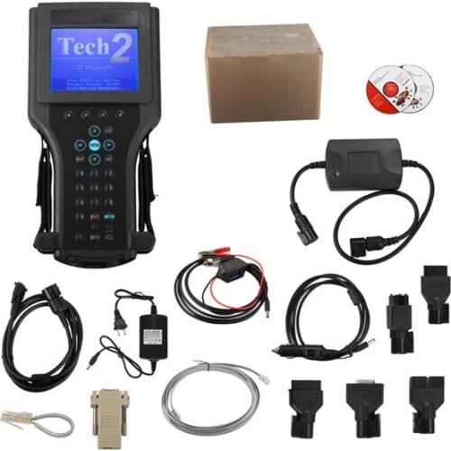 Carton Box Tech 2 For GM Tech2 OBD2 Scanner with 32MB Software Card For SAAB/OPEL/SUZUKI/Holden/ISUZU Diagnostic Tool 12V Cars