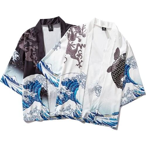 Kimono Cloud Crane Chinese Style Male Crane Xiasong Kimono Crane Sunscreen Coat Japanese Streetwear