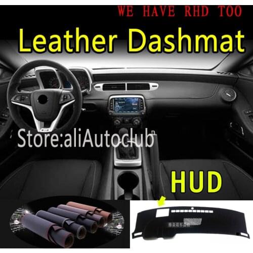 For Chevrolet chevy camaro ss zl1 rs z28 2010 2011 2012 2015 Leather Dashmat Car Styling Covers Dash Mat Dashboard Cover Carpet