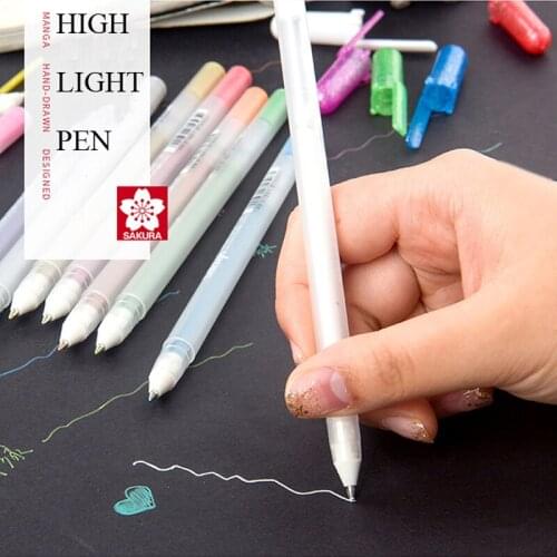 SAKURA XPGB Highlight Painting Pen Art Markers Watercolor Comic Hand-painted Colorful Painting Highlight Pen Drawing Stationery