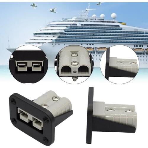 Flush Mount 50 Amp Anderson Plug Mounting Bracket Panel Cover for Caravan Camper Boat Truck