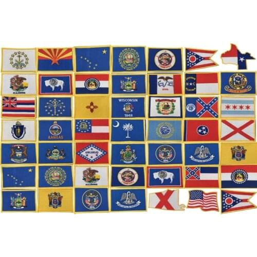 National Embroidered Rectangular Patch Badge Sew On Or Iron On Military Badge