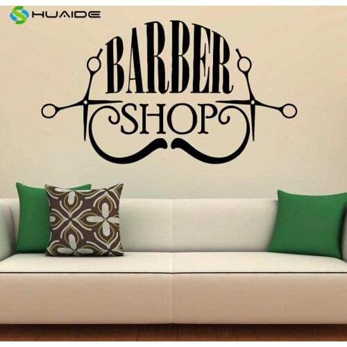 Barber Shop Wall Decal Vinyl Stickers Hairdressing Salon Wall Art Bedroom Home Decor Wall Poster Vinyl Murals Muurstickers A116