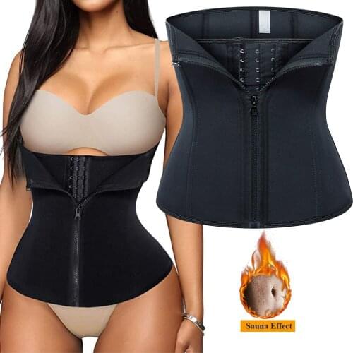 Neoprene Sauna Waist Trainer Corset Sweat Belt for Women Weight Loss Compression Trimmer Workout Fitness