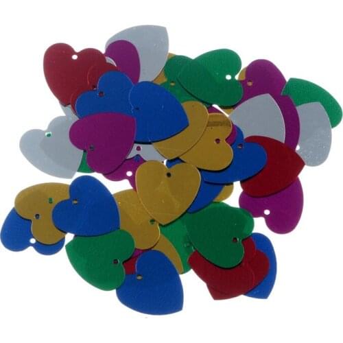 30g Perforated Heart Lentejuelas/Loose Sequins Paillette Sewing Craft For Decoration Garment Cloth Embroidery Accessories