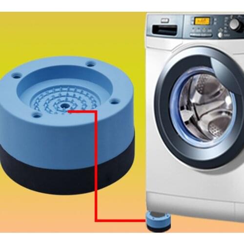 4 Pcs/Set Anti-Vibration Pads Rubber Noise Reduction Vibration Anti-Walk Foot Mount for Washer and Dryer Adjustable Height Washi