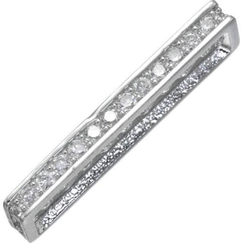 Jewelry Making Supplies 2 Size Multi Hole Copper Micro Pave Zirconia Rhinestone Spacer Bar For DIY Bracelet Necklace Making