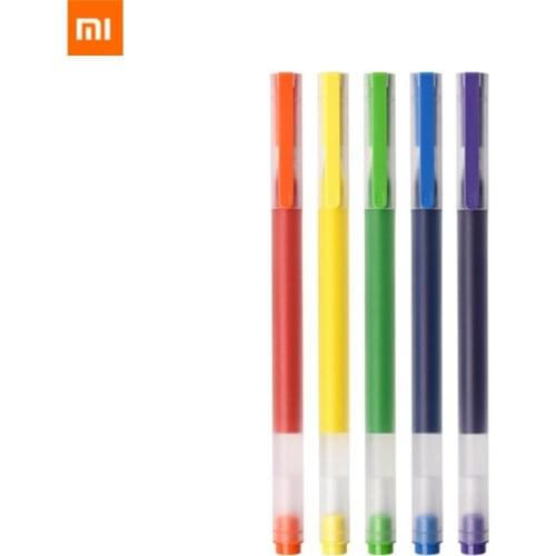 Xiaomi Mijia Sign Pen Super Durable Colorful Writing 0.5mm Gel pen For School Office Drawing Signing Pens 5 Colors