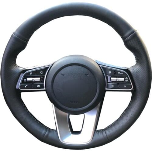 Hand Sewing Car Steering Wheel Cover Wrap Leather Suede For Kia K5 Optima 2019 2020 Cee'd Ceed Forte 2019 2020 Cerato (AU) 2018
