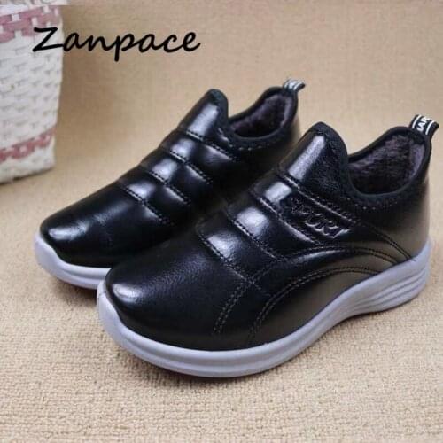 Winter Cotton Boots Womens Leather Mother Shoes Warm Thickening Plus Velvet Non-slip Cotton Shoes Female Middle-aged Snow Boots