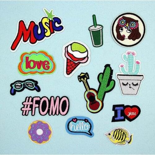 Cute Craft Embroidered Patches For Hat Cap Clothes Stickers Bag Sew Iron On Applique DIY Apparel Sewing Clothing Accessories BU7