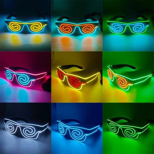 LED Luminous Glasses Halloween Glowing Neon Christmas Party Flashing Light Glow Sunglasses Glass Festival Supplies Costumes