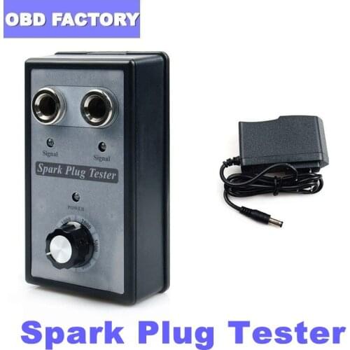 Spark Plugs Tester Adjustable Double Hole 12V Gasoline Car Sparking Plug Tester Detector Ignition Plug Analyzer Diagnostic Tool