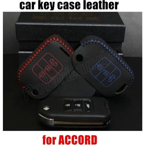 Only Red Casual style Fit for HONDA 14 CRIDER JADE 9 ACCORD car key case genuine quality leather hand sewing car key cover