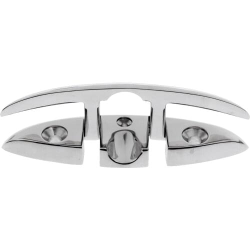 Rope Cleat for Boat/Marine 316 Stainless Steel 155mm Slimline Deck Cleat