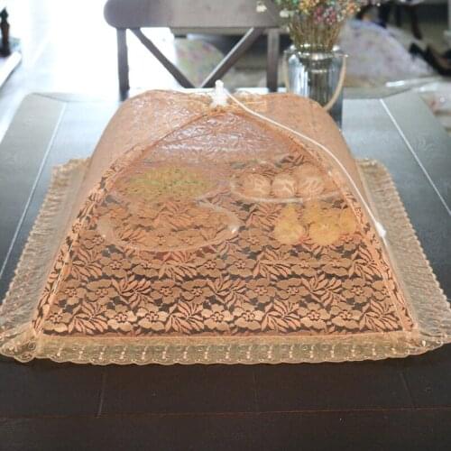 NEWYEARNEW Lace Foldable Table Food Cover Umbrella Anti Fly Mosquito Kitchen Cooking Tools Wedding Gifts