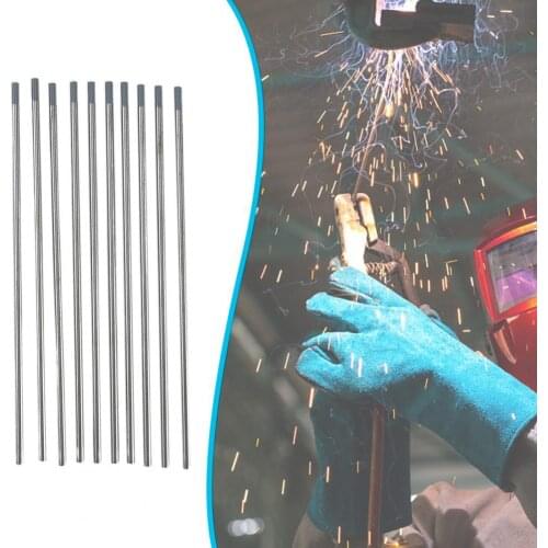 10Pcs 1.0/1.6/2.0/2.4/3.2/4.0 Tungsten Needles Complete Stable Arc No Radiation Gray-headed Tungsten Needle Group for TIG Weldin