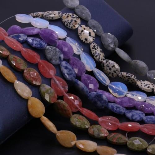 11Pcs Natural Stone Beads Section Semi-precious For Jewelry Making Charms DIY Necklace Bracelet Handiwork Sewing Craft Accessory