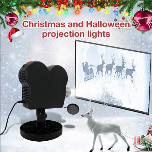 12 Patterns Christmas LED Projector Halloween Laser Projection Light New Year Stage Light Waterproof Outdoor Garden Home Deocr