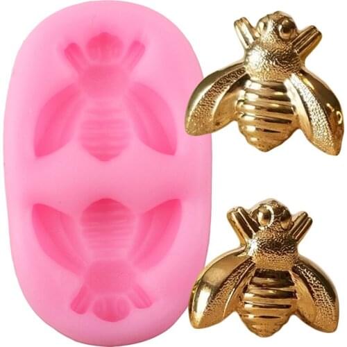 3D Bumble Bee Silicone Molds Candy Polymer Clay Chocolate Gumpaste Moulds DIY Cupcake Topper Fondant Cake Decorating Tools