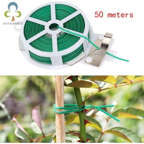 50 Meters Gardening Cable Tie Plastic-coated Cable Tie Flower-wood Cable Tie Cable Tie Plant Fixing Belt Bundled and Fixed WYW