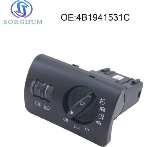 Car Headlight Fog Light Switch Black 4B1941531C 114260755 662336 37487 For Volkswage, Audi A6 4B C5 Avant 1997-2005 B1 941 531 C