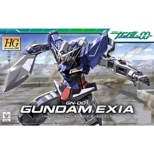 BANDAI 1/144 HG 00-01 GUNDAM EXIA Angel Assembled Model Childrens Robot, Animation Toys