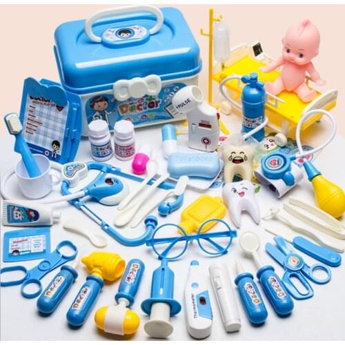 Role Play Doctor set for children Games Hospital Medical stethoscope Dentistry Nurse Bag Accessories Educational toys for childr