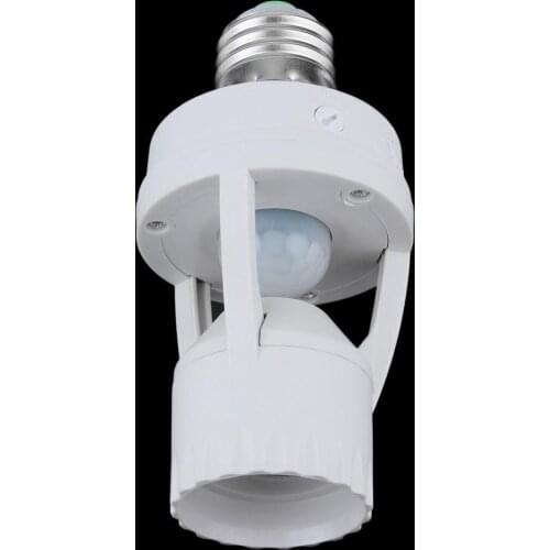 E27 Plug 360 Degree PIR Induction Motion Sensor Infrared Motion Detection Sensor Light Bulb Socket Switch Base Holder AC110-220V
