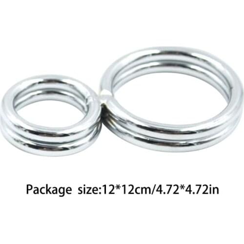 Stainless Steel Erotic 8-shape Lock Fine Ring Penile Bondage Scrotum Restraint Cock Rings Male Delayed Adult Game Sex Toy