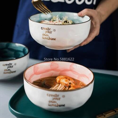 Star Series Ceramic Bowl Fruit Salad Tray Cute Noodle Bowl Dream Bank Department Theme Restaurant Serving Bowl 2019 Fashion