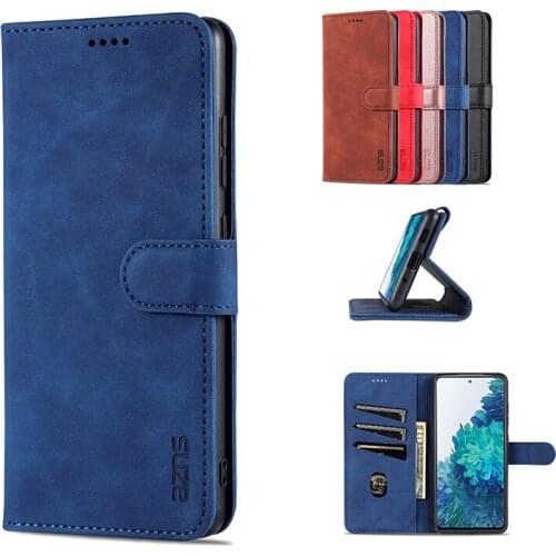 Solid Color With Card Slot Wallet Case For Samsung Galaxy Note 20 10 Pro S30 S21 S20 Plus Ultra Lite M62 M42 M02 F62 F02S Cases