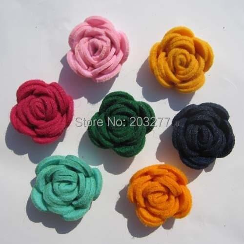 Men 3CM felt rose flower with button 15pcs/lot 13color for your choose Free shipping