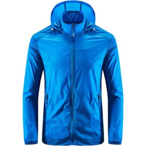 New summer mens sun protection clothing ultra thin and breathable outdoor sports light shirt coat hooded skin windbreaker