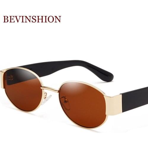 New 2020 oval small frame vintage metal sun glasses for men cool punk sunglasses women retro brand designer occhiali da sole
