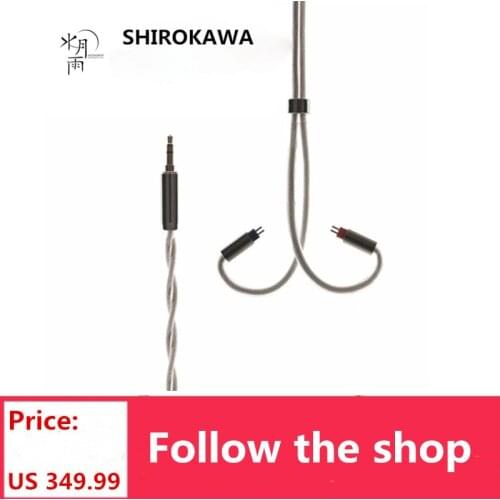MoonDrop SHIROKAWA Gold- Silver-Palladium 0.78 2Pin 2.5/3.5/4.4mm Upgraded Earphone Cable