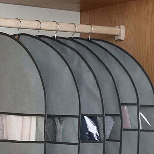 Clothes Coats Non-woven Fabric Garment Protector Cover Zipper Bag Dust Cover Multi Color