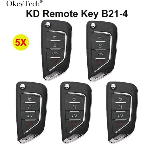 Okeytech 5pcs/lot 4 Button B21 Universal KD Remote Key For KD900 KD900+ URG200 KD-X2 Mini KD Key Programmer Original KEYDIY Key