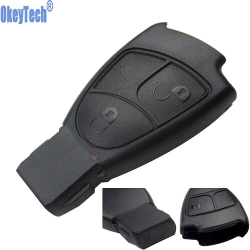 OkeyTech Remote Car Key Case For Mercedes Benz C E ML S SL SLK CLK AMG Soft 3 Buttons Smart Car Key Replacement Fob Cover for MB