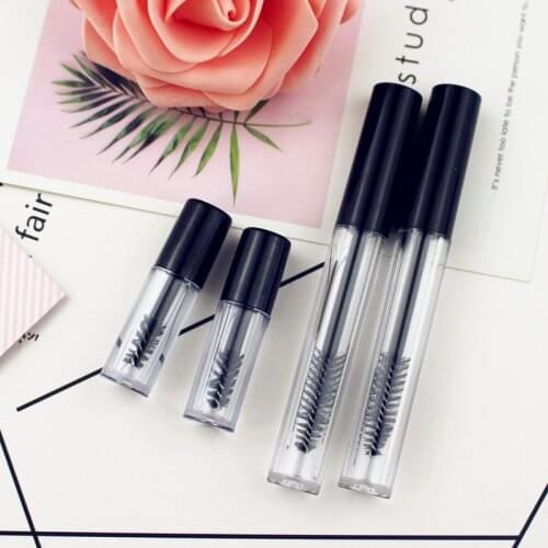 100pcs/lot 3ml Empty Mascara Tube Eyelash Cream Vial/Liquid Bottle Sample Cosmetic Container with Leakproof Inner Black Cap