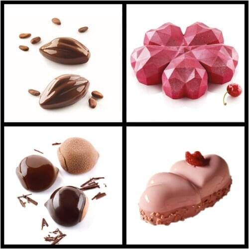 SHENHONG New Arrival Silicone Cake Mold For Baking Heart Mould Mousse Dessert Bakeware Wedding Valentines Day Pastry Decoration