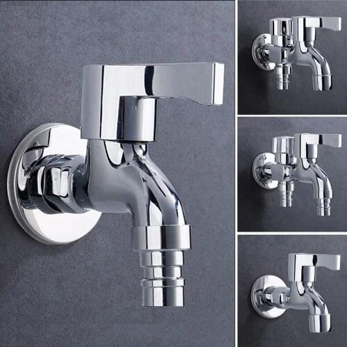 Modern Fashion Outdoor Brass Tap Decorative Garden Single Cold Lengthen Fast Open Faucet Bathroom Washing Machine Mop Pool Taps