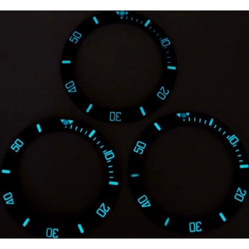 Luminous 38mm Ceramic Watch Bezel Ring insert Fit 40mm Automatic Men Watch