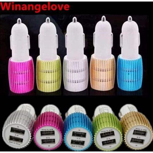 Winangelove 500pcs 2.1A Mini USB Car Charger Adapter Cigarette Lighter For iPhone 5 5S 6 6s for Sumsang Galaxy S5 S4 Note