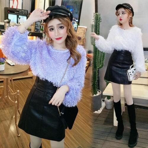 Women 2021 Spring Autumn Skirt Suits Female Two Piece Outfits Long Sleeve Pullover Top + High Waist Mini Skirt 2 Piece Set C331