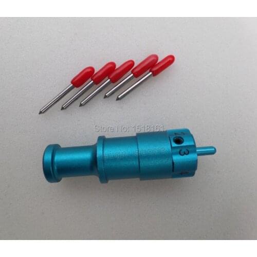 1pc Cricut Blade Holder 14mm Diameter + 5pcs 45 Degree Roland Refine Ruijie Cutter Plotter Cutting Blades Free Shipping